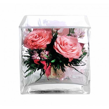 FIORA Арт:53672(CUB-Rp)s цветы в стекле